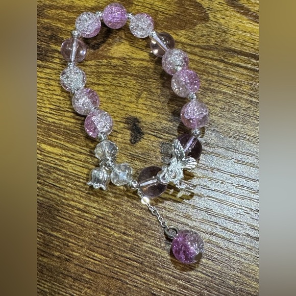 Elegant Pink Beaded Bracelet - Picture 1 of 3